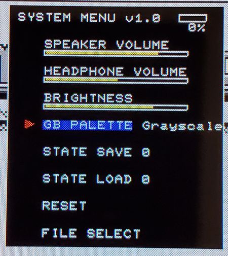 GB/GBC SystemMenu